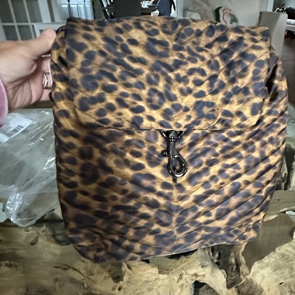 Rebecca Minkoff Edie Leopard Backpack NWT Quilted Chain Bag main image 14